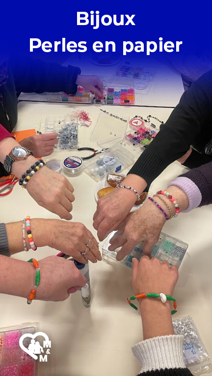 Atelier pour seniors : perles en papier au rendez-vous !