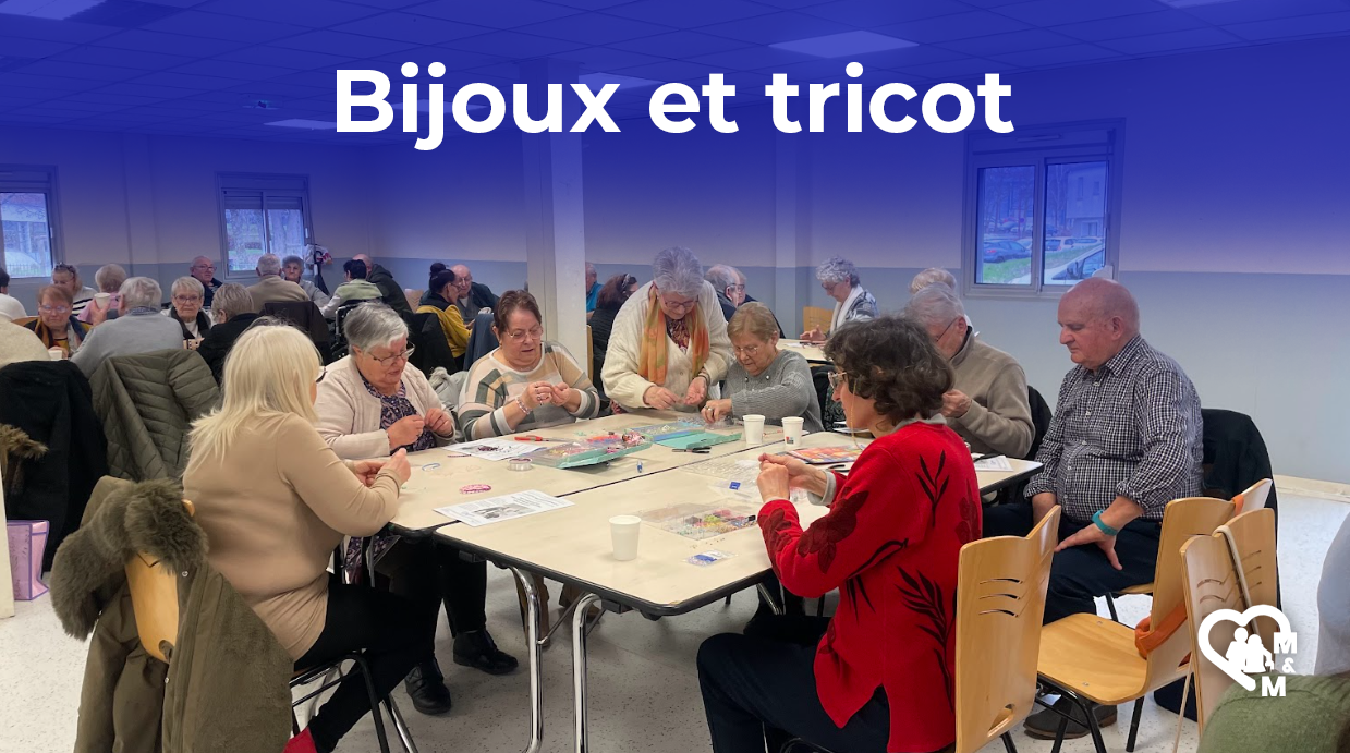 Atelier pour seniors à Elbeuf : bijoux et tricot