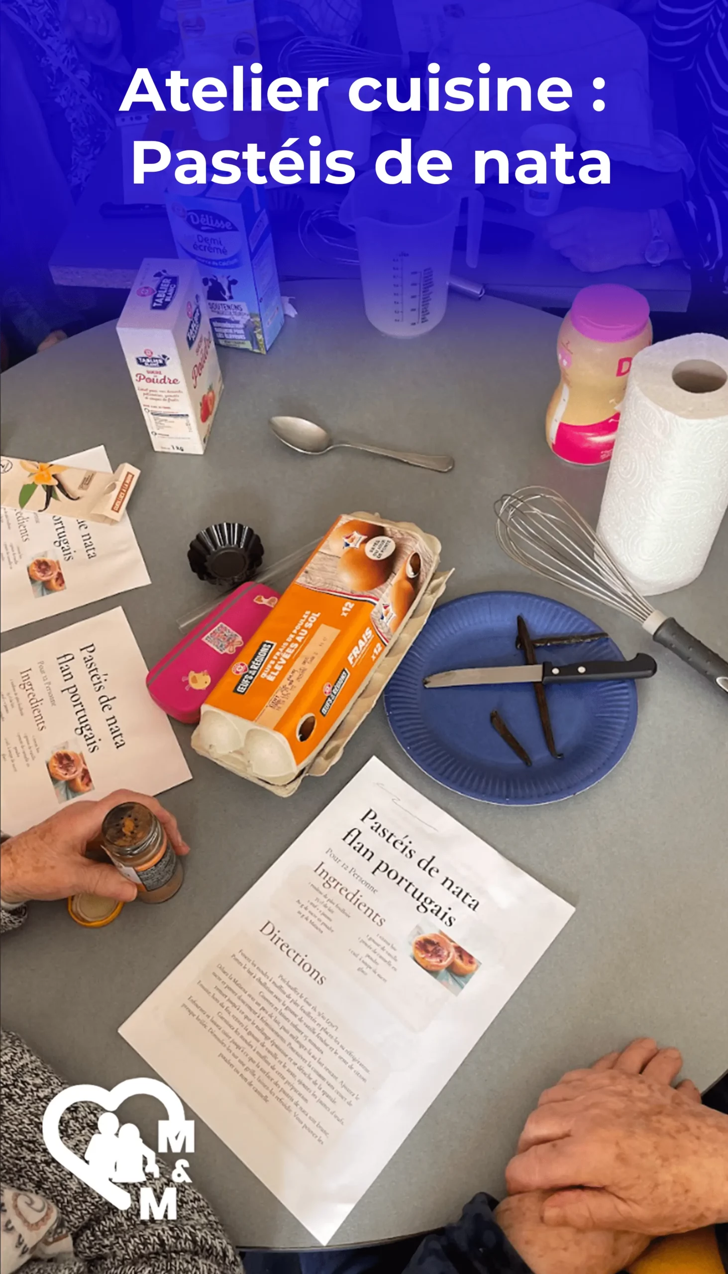Atelier cuisine pour les seniors de Bernay : Pastéis de nata